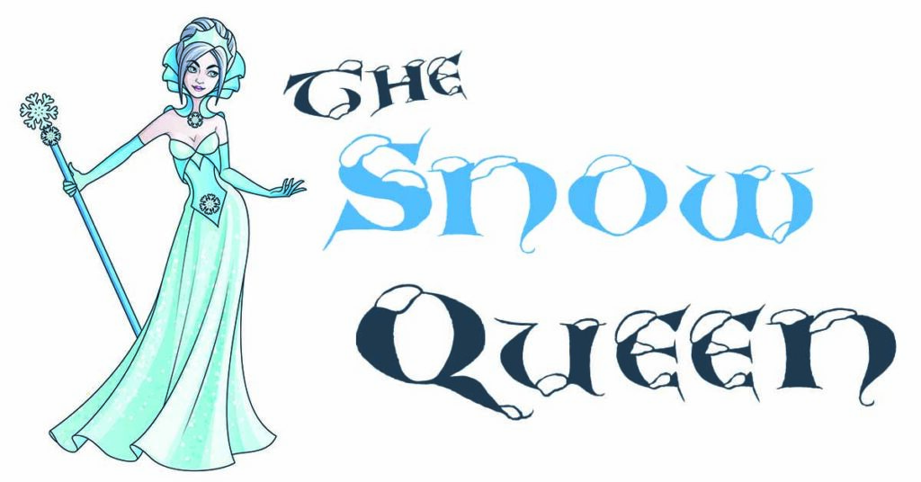 A queen in a blue dress