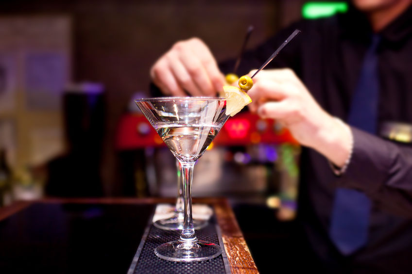 bartender making a drink