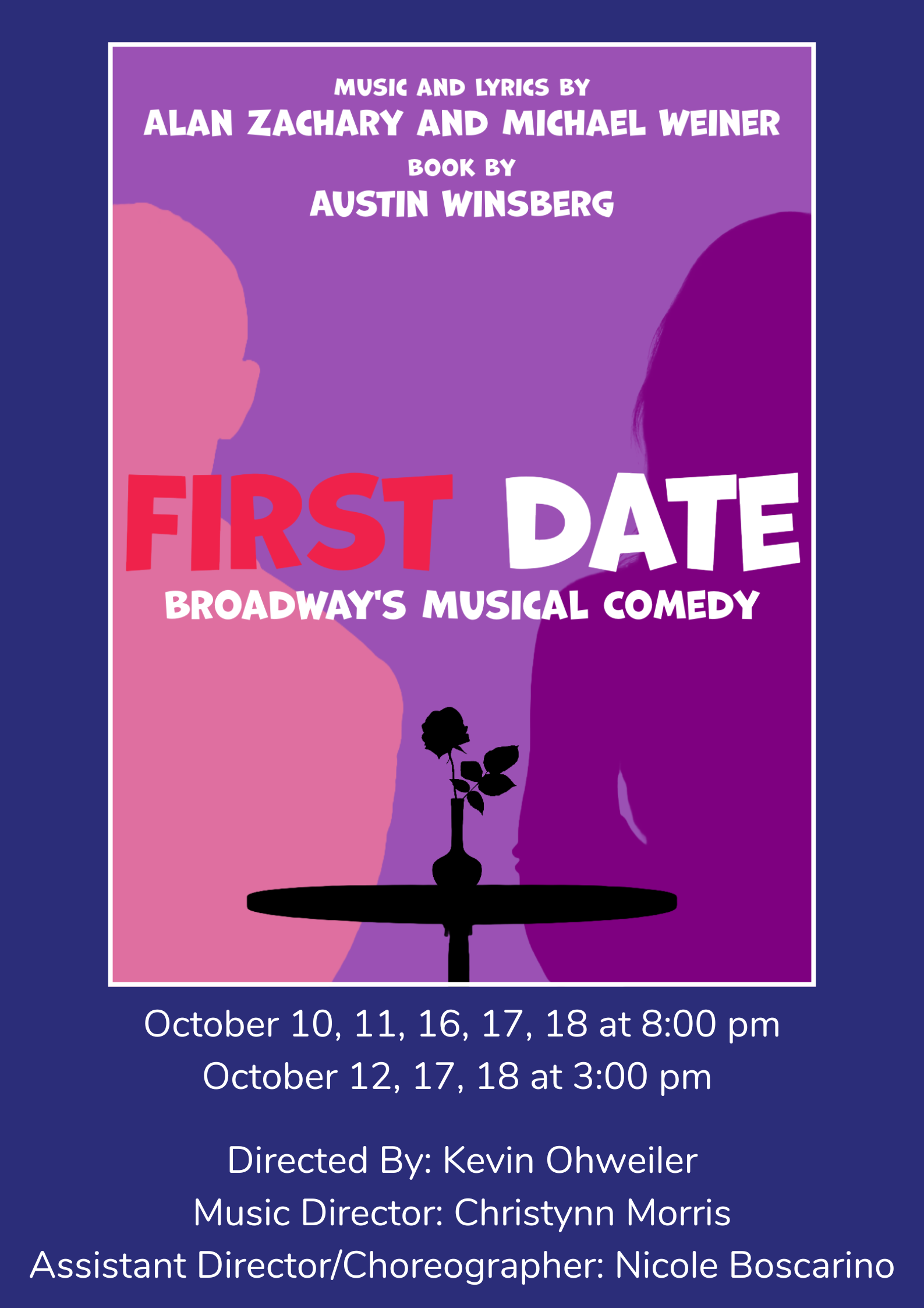 First Date poster featuring a couple sitting at a restaurant table
